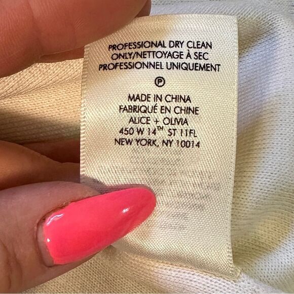 Alice + Olivia Wool Blend Daroda Pearl Bow Cardigan Sz XL - Picture 9 of 12